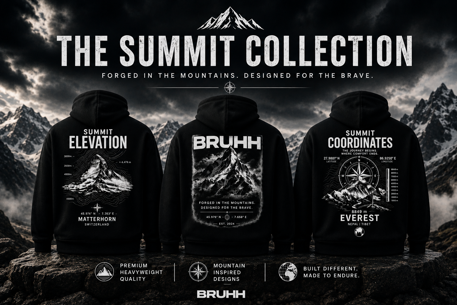 The BRUHH Summit Elevation Hoodie